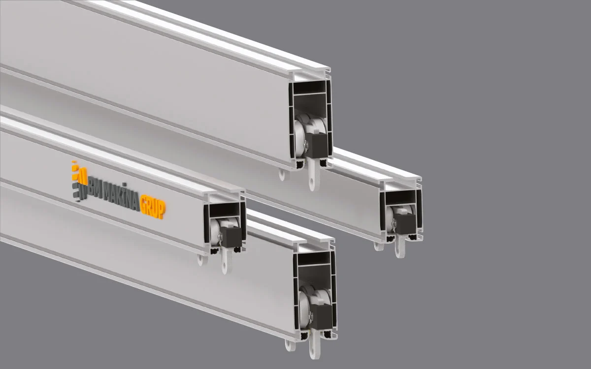 BM Makina AluBKB Aluminyum Profil Hafif Kreyn Sistemler Dusuk Surtunme ve Sessiz