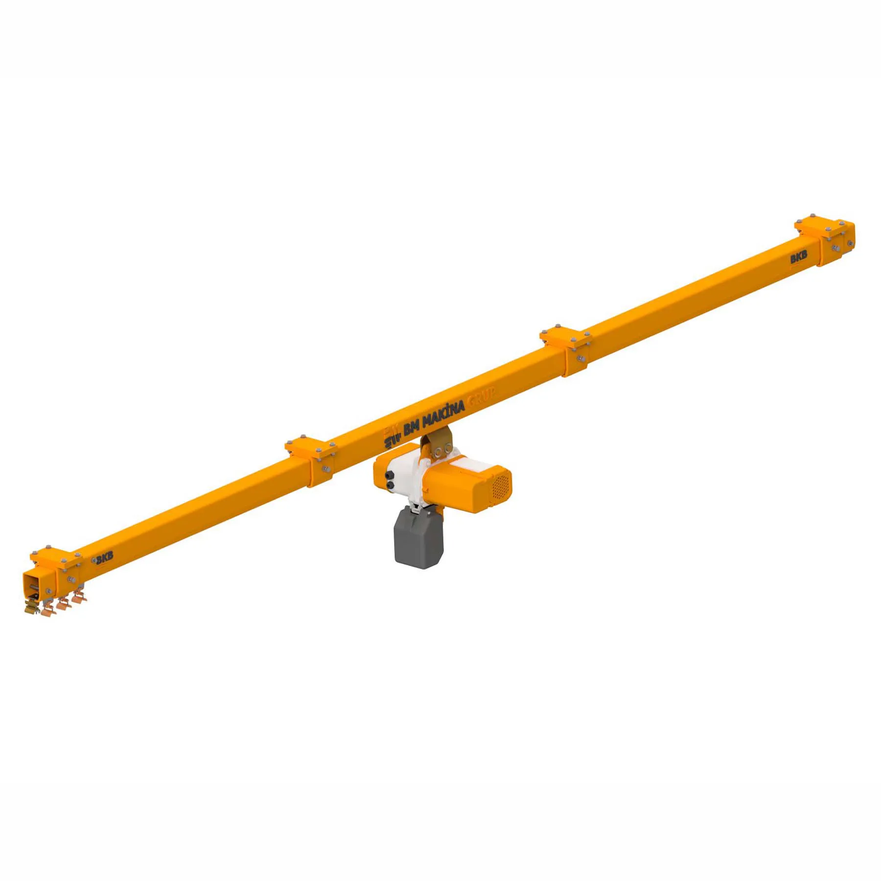 BKB / ALUBKB monoray vinç - kavisli hat konfigürasyonu ve LIFTKET vinç entegrasyonu