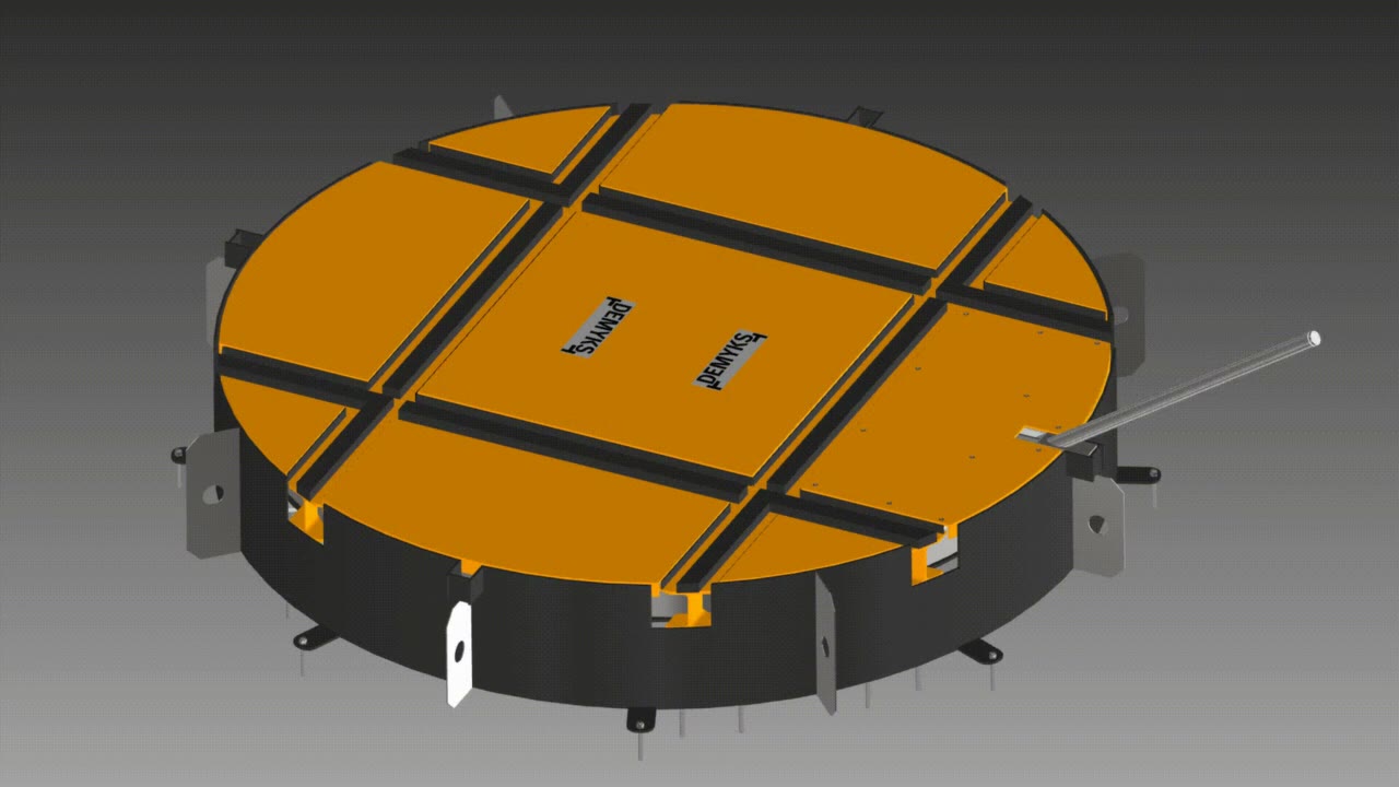 DEMYKS Rotary Table Systems DEMYKS döner tabla sistemleri elektrik motorlu tahrik ve hassas konumlandırma mekanizması detay